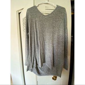 Long sleeve tunic with cross cross back